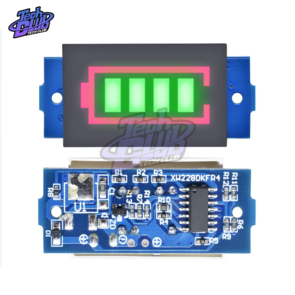 Модуль индикатора емкости литиевой батареи 2S 3S 6S одиночный 3 7 В синий дисплей 4 2 в