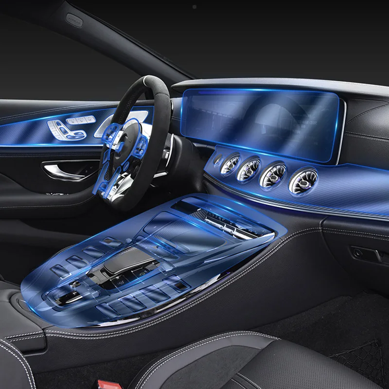 

Для Mercedes-Benz AMG GT50 GT53 GT63 2019 2020 прозрачная пленка для приборной панели автомобиля защитная наклейка против царапин 4 двери