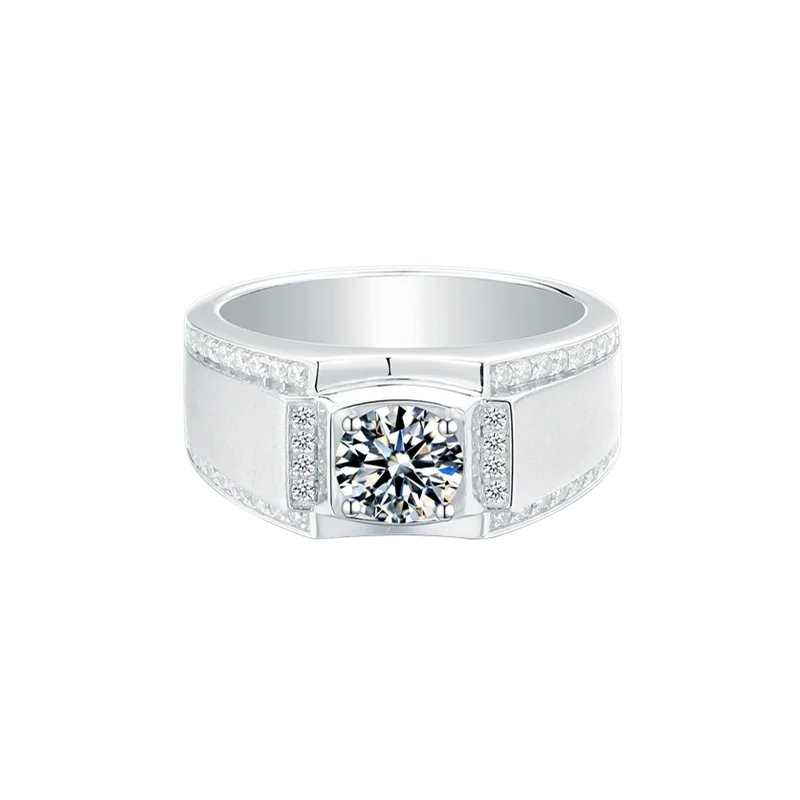 Кольцо Moissanite из серебра 925 пробы 1ct D 6 5 мм Цвет классический модный стиль подарок