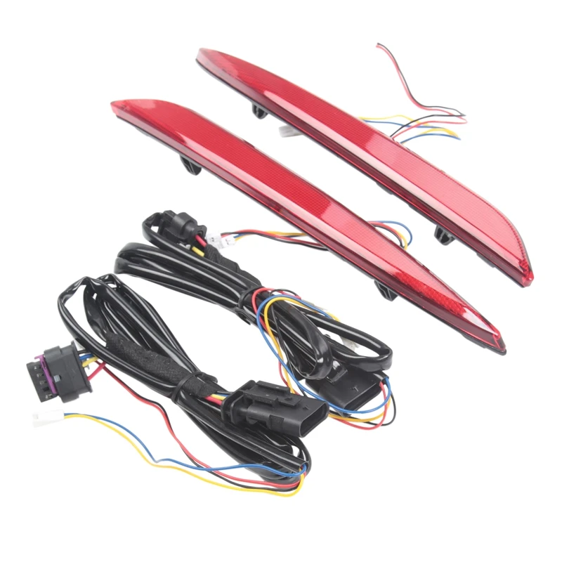

Rear Bumper Turn Signal Brake Light Modified Tail Fog Lamp Light for Tesla Model 3 17-21 Red Tail Light with Cable