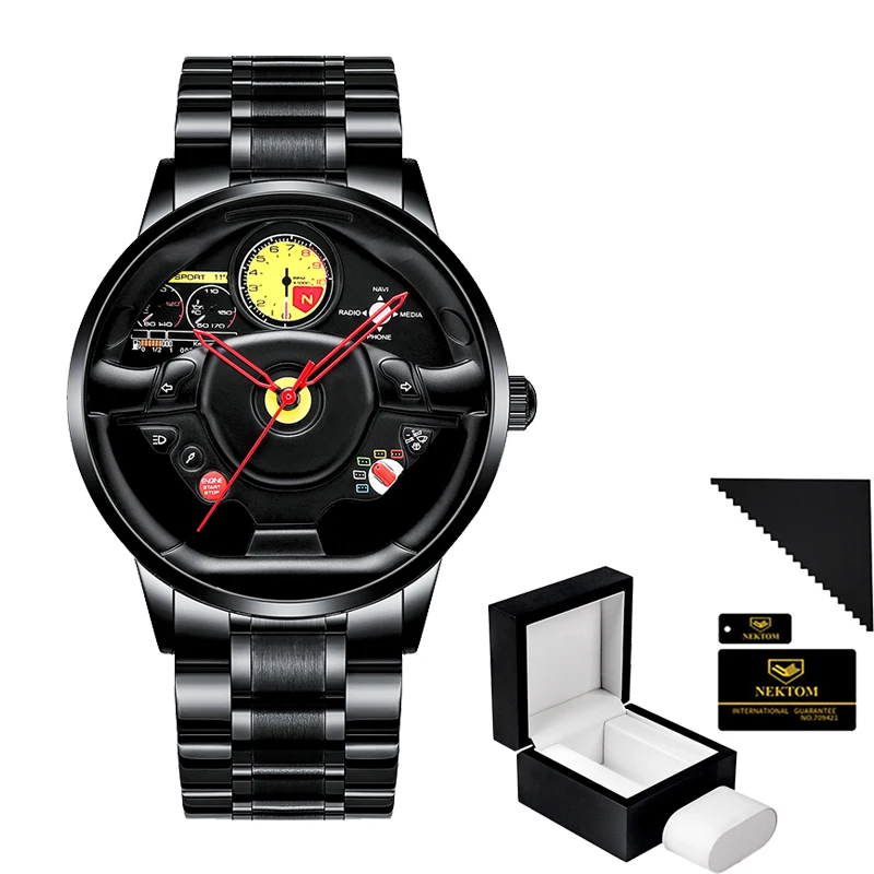Часы наручные NEKTOM Мужские кварцевые брендовые водонепроницаемые спортивные с