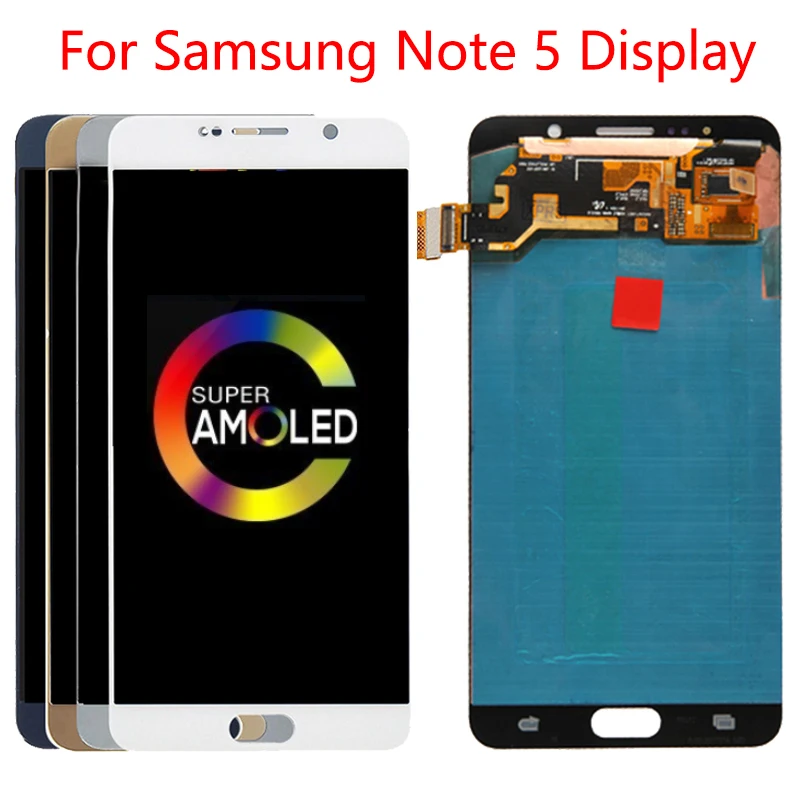 N920F AMOLED ЖК дисплей для Samsung Note 5 экран дигитайзер сборка SM N920P N920A Замена сенсорного