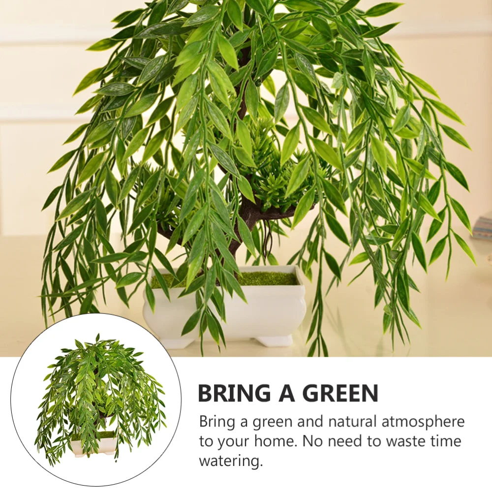 

1Pc Artificial Plants with Pot Lifelike Plant Bonsai Decor Desktop Adornment