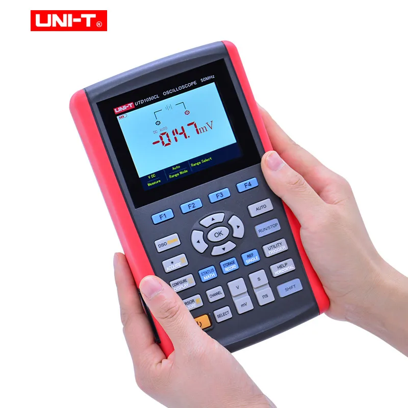

UNI-T UTD1050DL Dual Channel Handheld Digital Storage Oscilloscope 50MHz Bandwidth 250MS/s Sample Rate