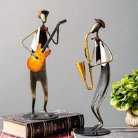 new iron musical model statuette modern art home decoration music bar decorative figurine desktop statue personalized collection