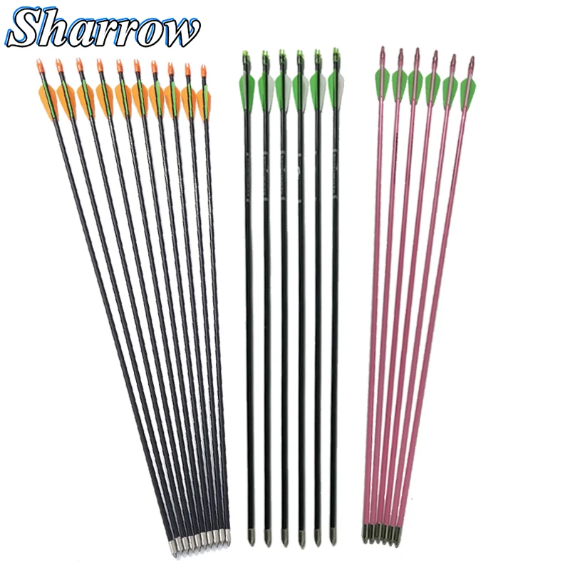 

Стекловолоконная стрелка 73 см позвоночник 300 детей, Стекловолоконный стрелочный вал, безопасные наконечники стрел, стрельба из лука, тренир...