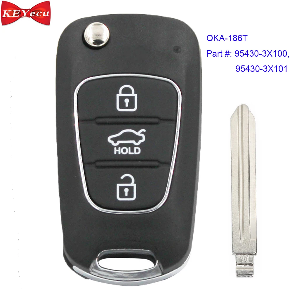 KEYECU для Hyundai Elantra 2011 2012 2013 2014 2015 2016 Модернизированный дистанционного брелок 433 МГц