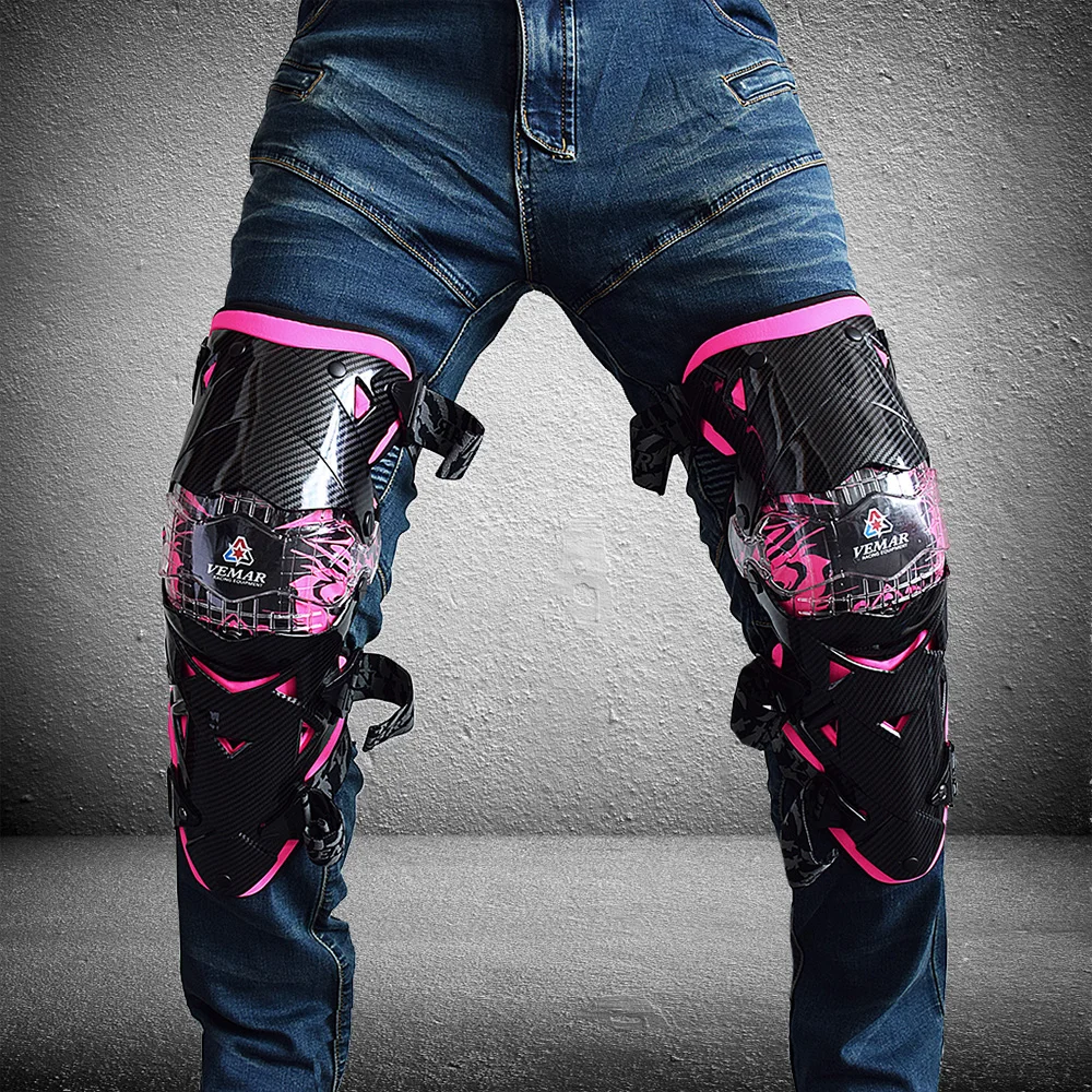 Наколенник для мотокросса MX защитная накладка колена Экипировка гонок красный