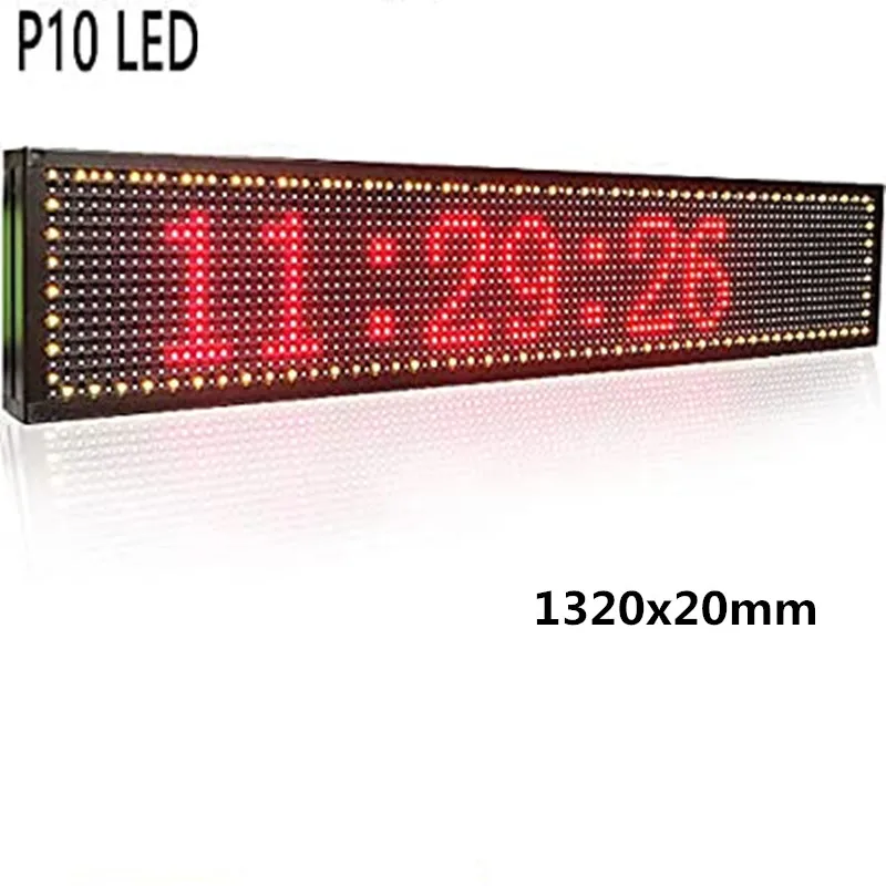 outdoor 52''x8'' INCH 1/4 scan RGB P10 7 colors LED SIGN Support USB computer WiFi edit for Advertising media Display |