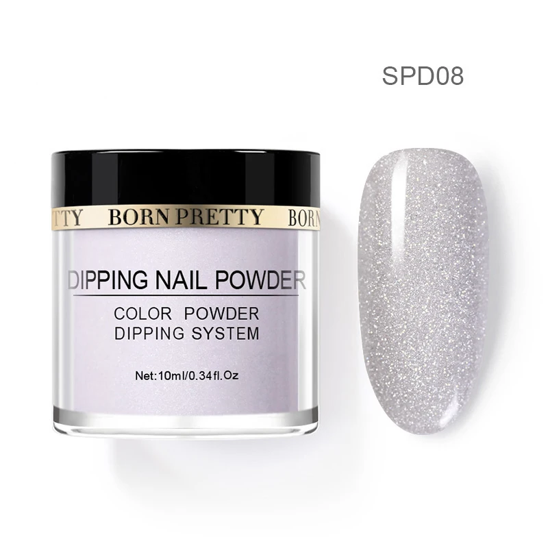 BP-SPD08 Born pretty, голографическая погружение порошки для ногтей градиент окунания блеск украшения длительным, чем УФ гель натуральный сухой без лампы лечения - Цвет: BP-SPD08