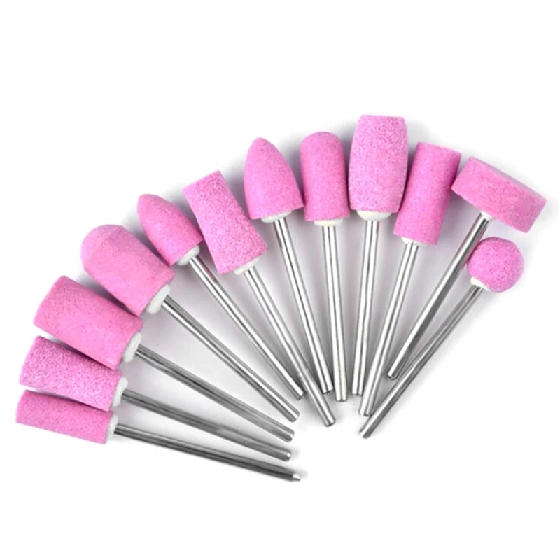 

12pcs/set Nail Drill Bit Ceramic Alloy Nail Grinding Head for Pedicure Milling Cutter Nail Files for Manicure Machine