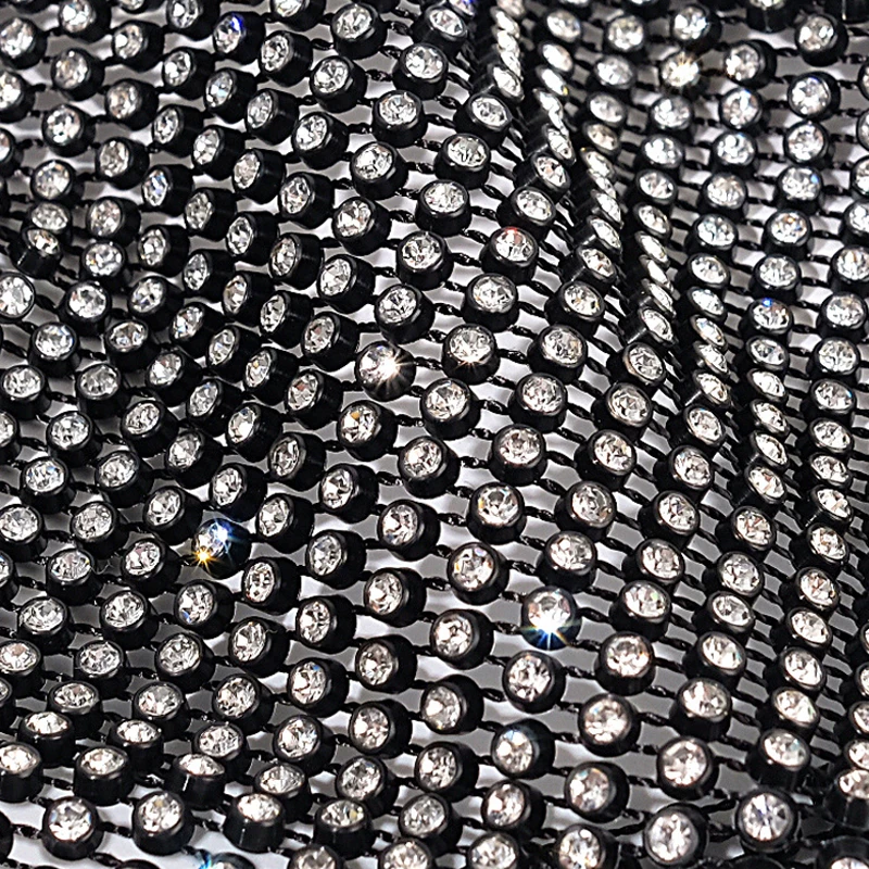 

2021 Europe And The United States Latest Summer Fashion Color New Fashion Fishnet Bling Party Diamond Ladies Mas