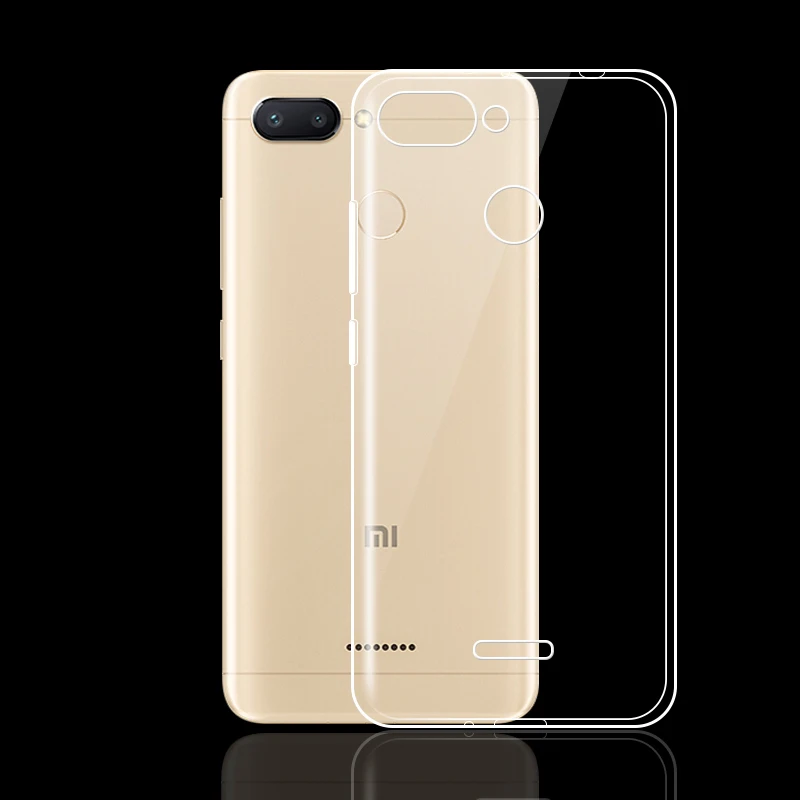 Мягкий чехол из ТПУ для сотового телефона Xiaomi Redmi 6 Прозрачная силиконовая