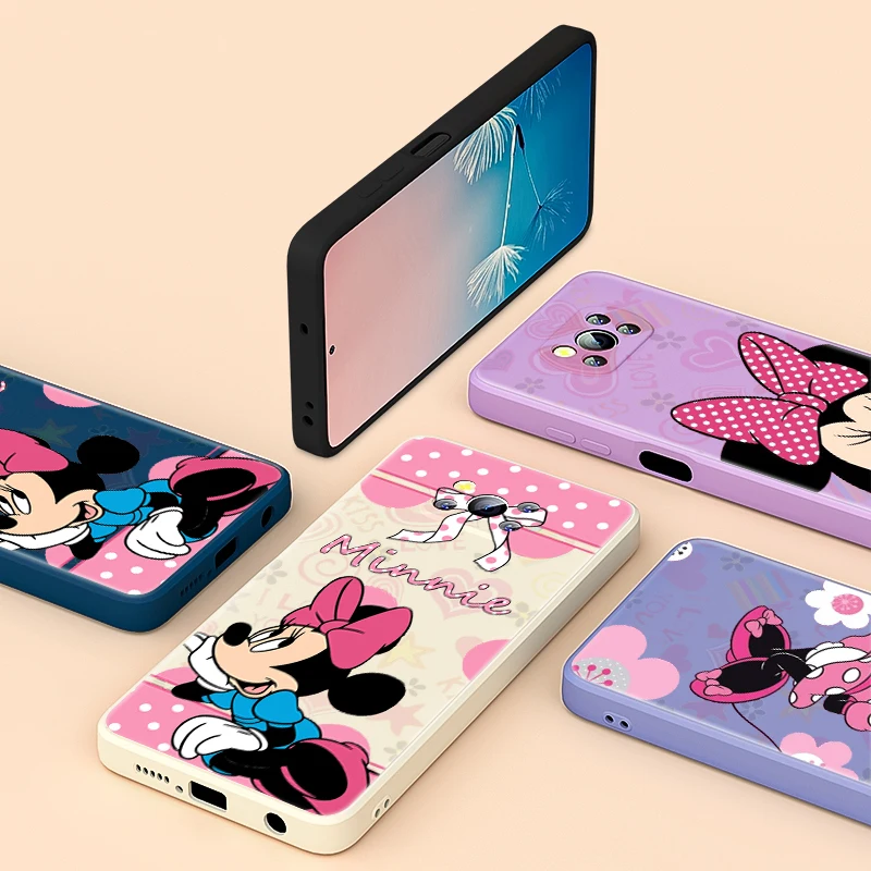 

Minnie Mouse Fashion For Xiaomi Poco 6 X CC9 E A3 Lite A2 Mix 3 4 X3 NFC X2 M2 C3 M3 Pro F3 GT Liquid Silicone Phone Case