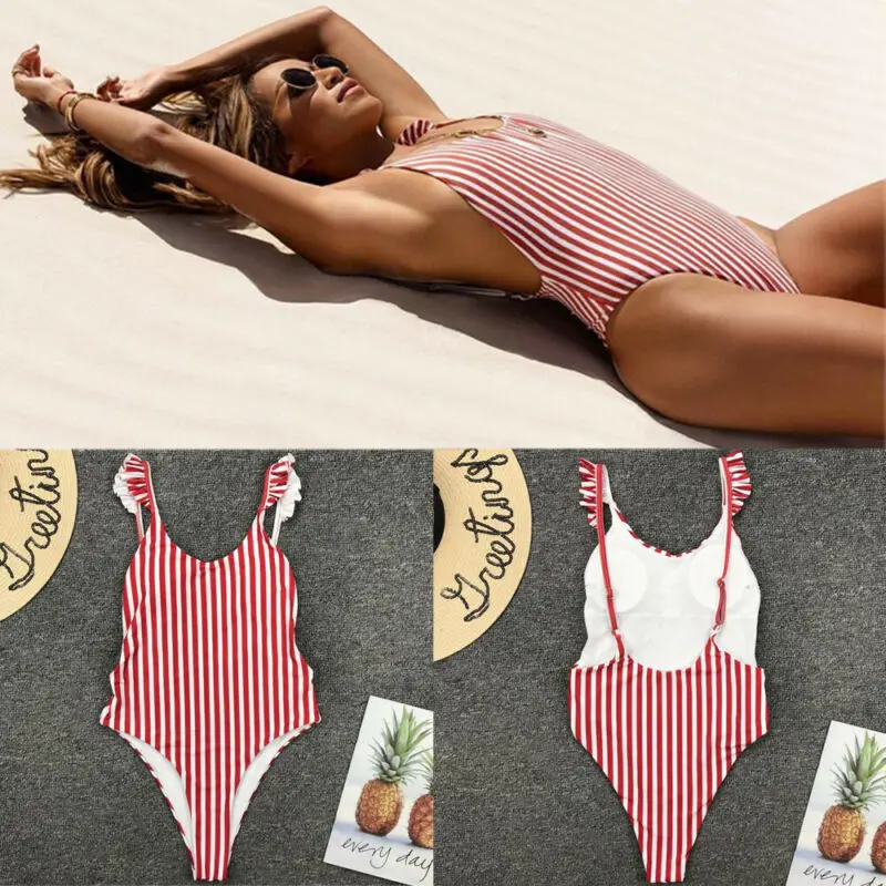 2019 красивый женский сексуальный купальник бикини цельный пуш-ап Мягкий с