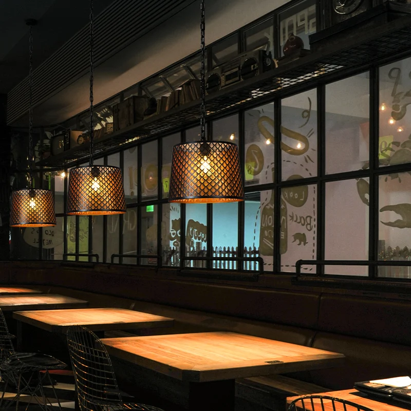 Промышленная ретро-люстра с вырезами круглый декор для ресторана бара отеля