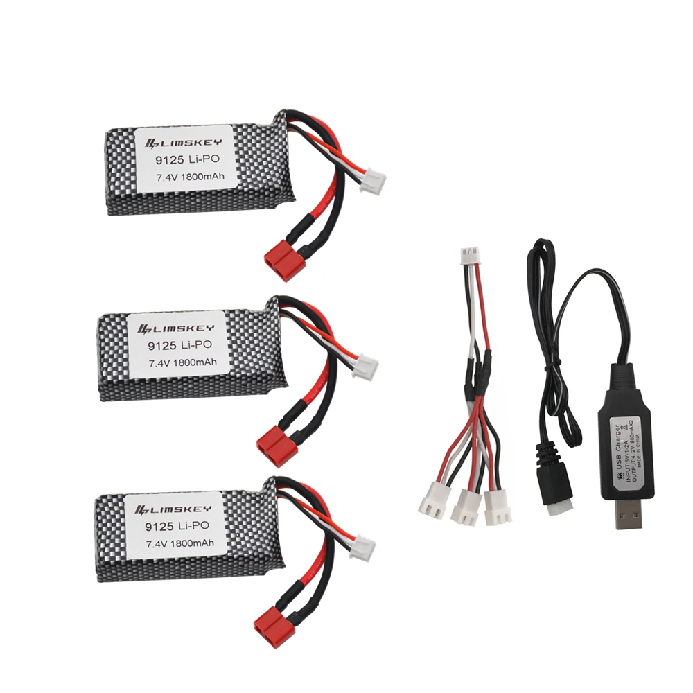 Обновленный Аккумулятор 7,4 В 1800 мАч для XINLEHONG 9125 запасные части для радиоуправляемых автомобилей 7,4 В 1800 мАч литий-полимерный аккумулятор XLH9125 аккумулятор vs 1600 мАч