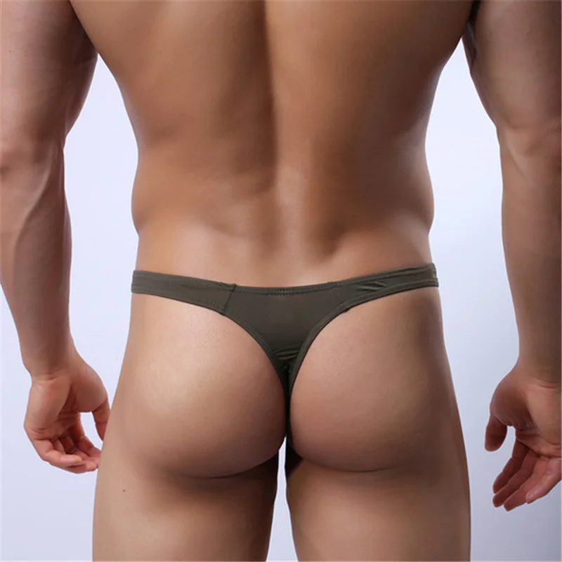 Новая ультра-тонкий лед шелковые сексуальные стринги Для мужчин трусы из