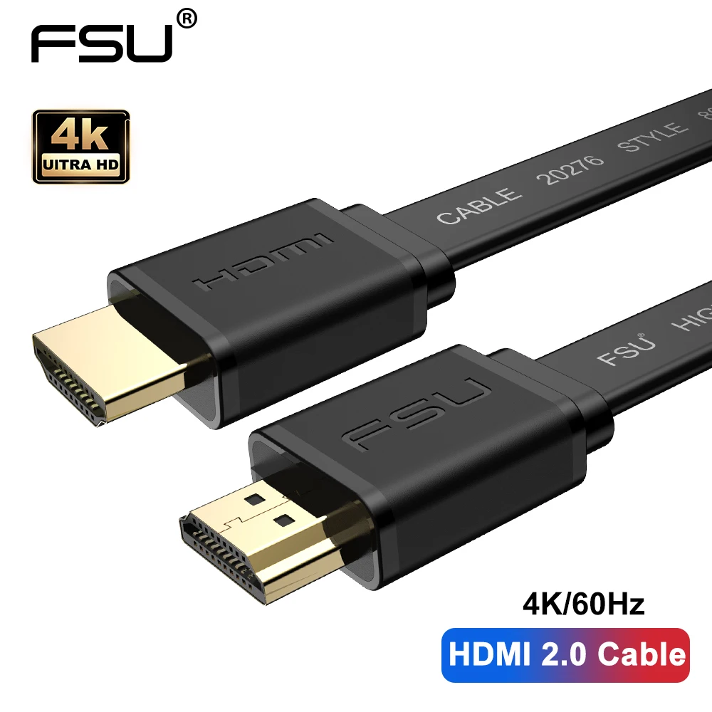 FSU HDMI совместимый кабель 4K/60Hz плоский 2 0 аудио переключатель для HDTV