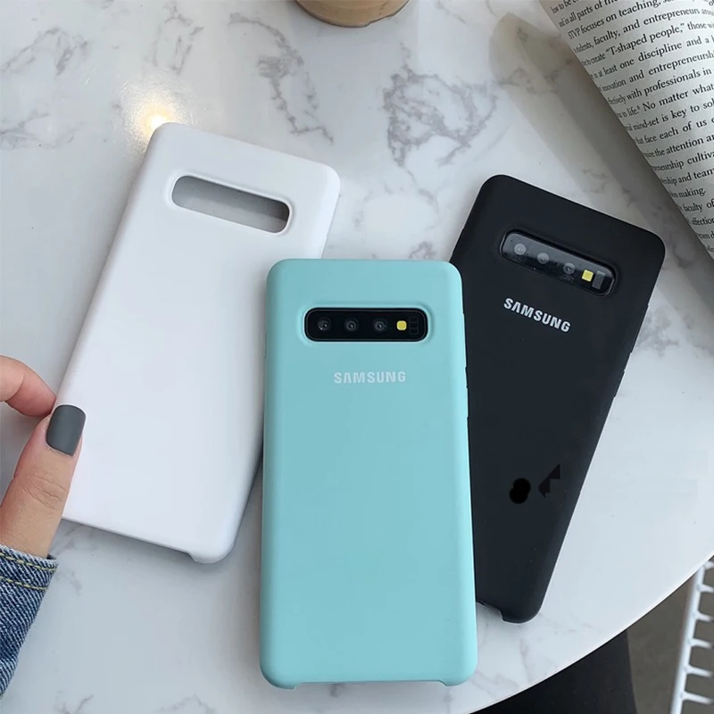Оригинальный жидкий силиконовый чехол для Samsung Galaxy S9 Plus шелковистый мягкий
