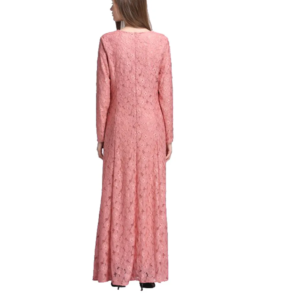 Размера плюс Vestidos Кафтан Абая Дубай Бангладеш кружевное Макси мусульманское