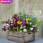 Алмазная живопись MomoArt с цветами, квадратная Алмазная вышивка, красочная 5D мозаика для рукоделия, художественное украшение для дома