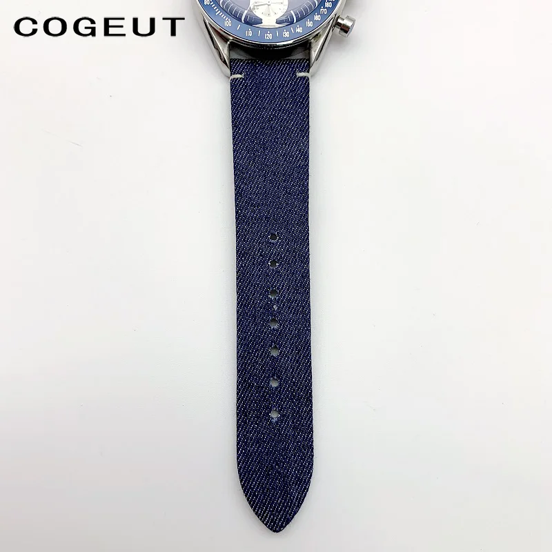 40 мм Corgeut новые мужские часы спортивные 24 часа многофункциональные лучший бренд класса люкс полный стальной хронограф кварцевые