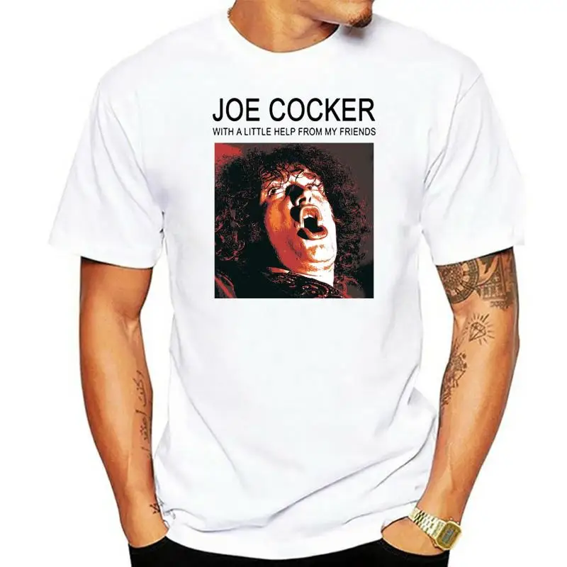 

Joe Cocker - With a little help from my friends T-Shirt (BLACK) All size S-5XL