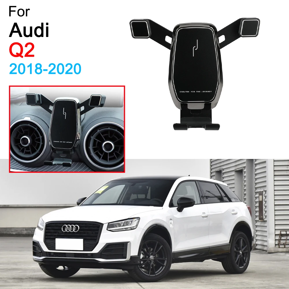 Uchwyt samochodowy do telefonu uchwyt do otworu wentylacyjnego zacisk uchwyt do telefonu komórkowego do akcesoriów Audi Q2 2018 2019 2020