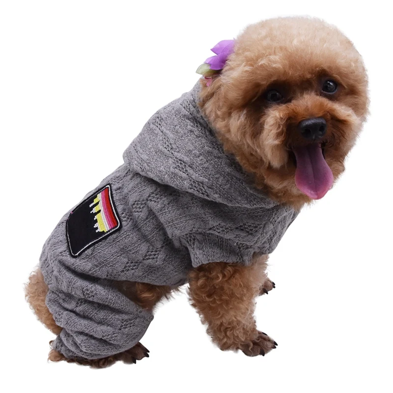 NewPet шерстяные Комбинезоны из пряжи толстовки для собак спортивные костюмы
