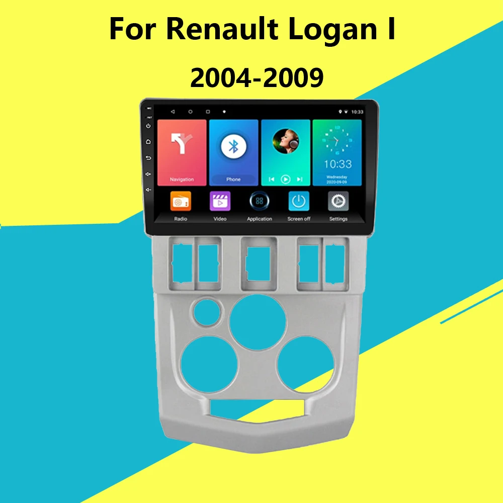 2 din Автомобильный Радио Мультимедиа Видео плеер навигация GPS Android для Renault Logan I 2004