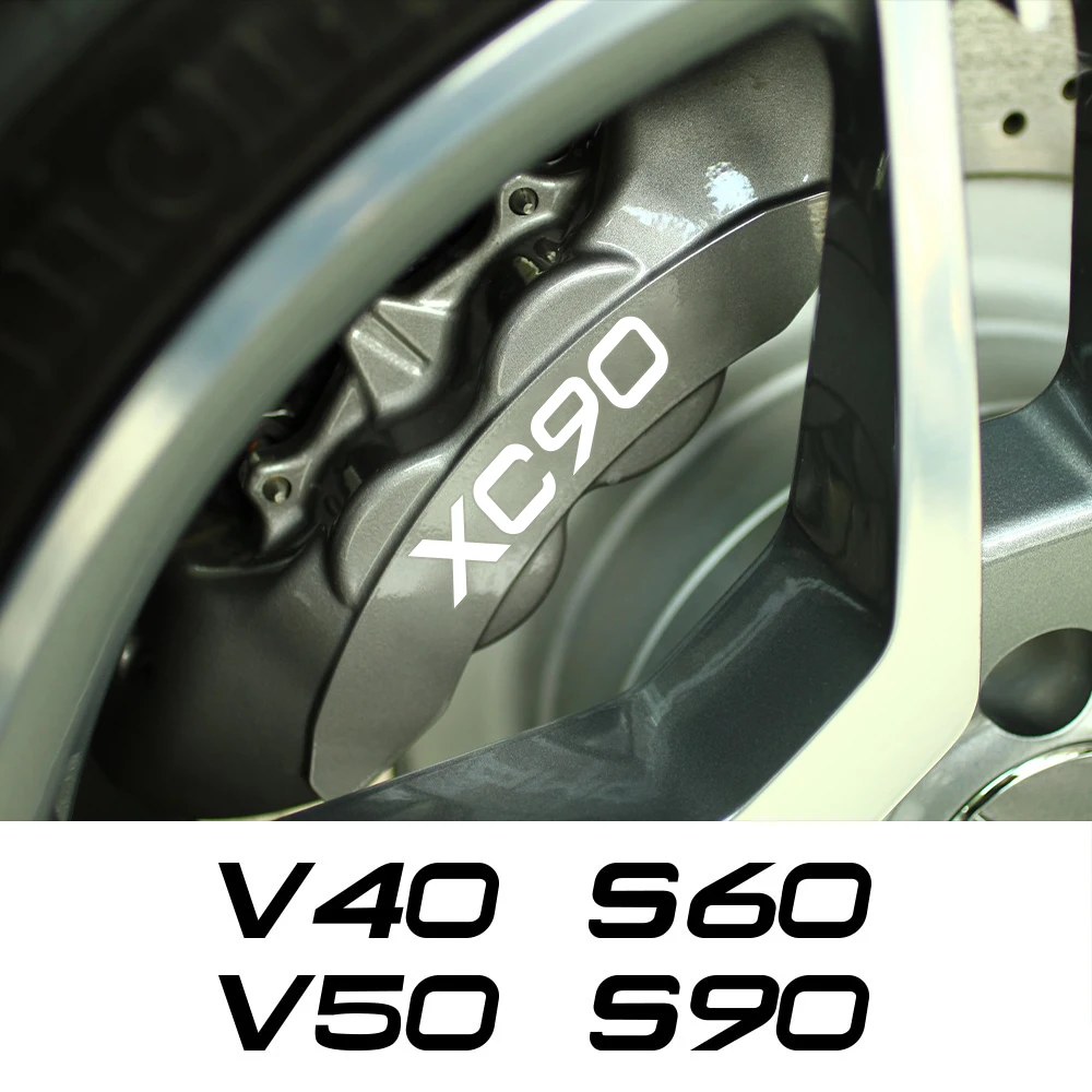 6 шт. термостойкие наклейки на тормозной суппорт для Volvo XC90 XC60 T6 S60 XC40 V40 V60 V50 S40 AWD V90