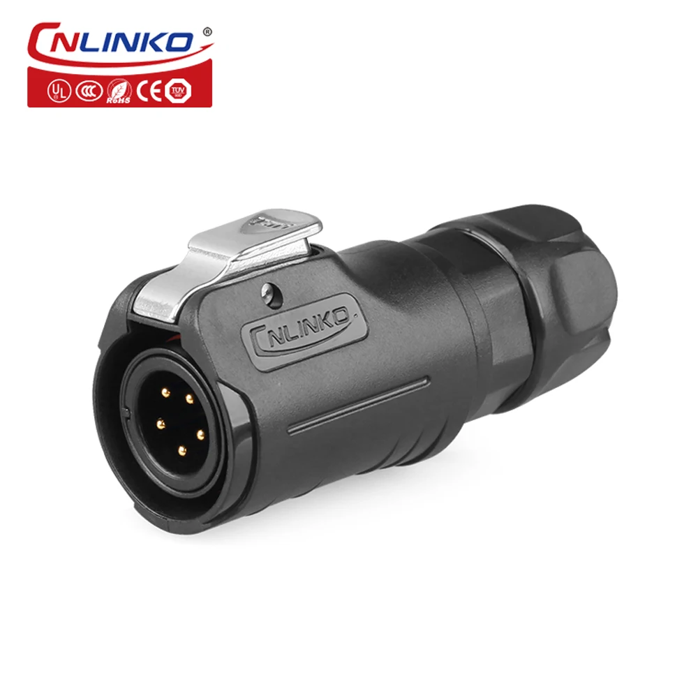 Cnlinko DIN IP67 5 Pin M12 5A PBT круговой Материал светодиодный Разъемы электронный Быстрый