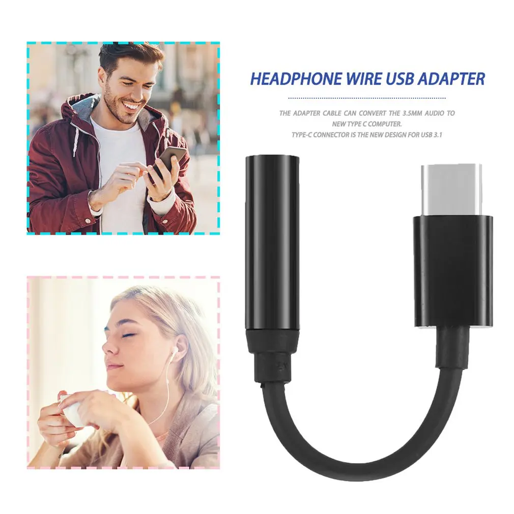 Новинка Type-C до 3 5 ММ Наушники Кабель-адаптер usb 1 типа C USB-C Мужской с разъемом