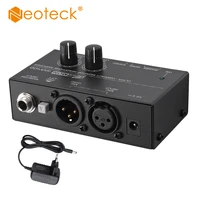 neoteck ma400 headphone amplifier for xlr microphone audio signal with 6 35mm 3 5mm headphone outputs headphone amplifier