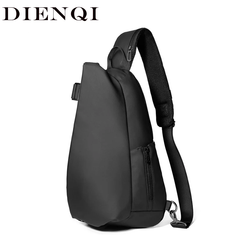

DIENQI Business Crossbody Bag 12' Slim Laptop Shoulder Bag High Quality Waterproof Handbags Men Multifunction Sling One Shoulder