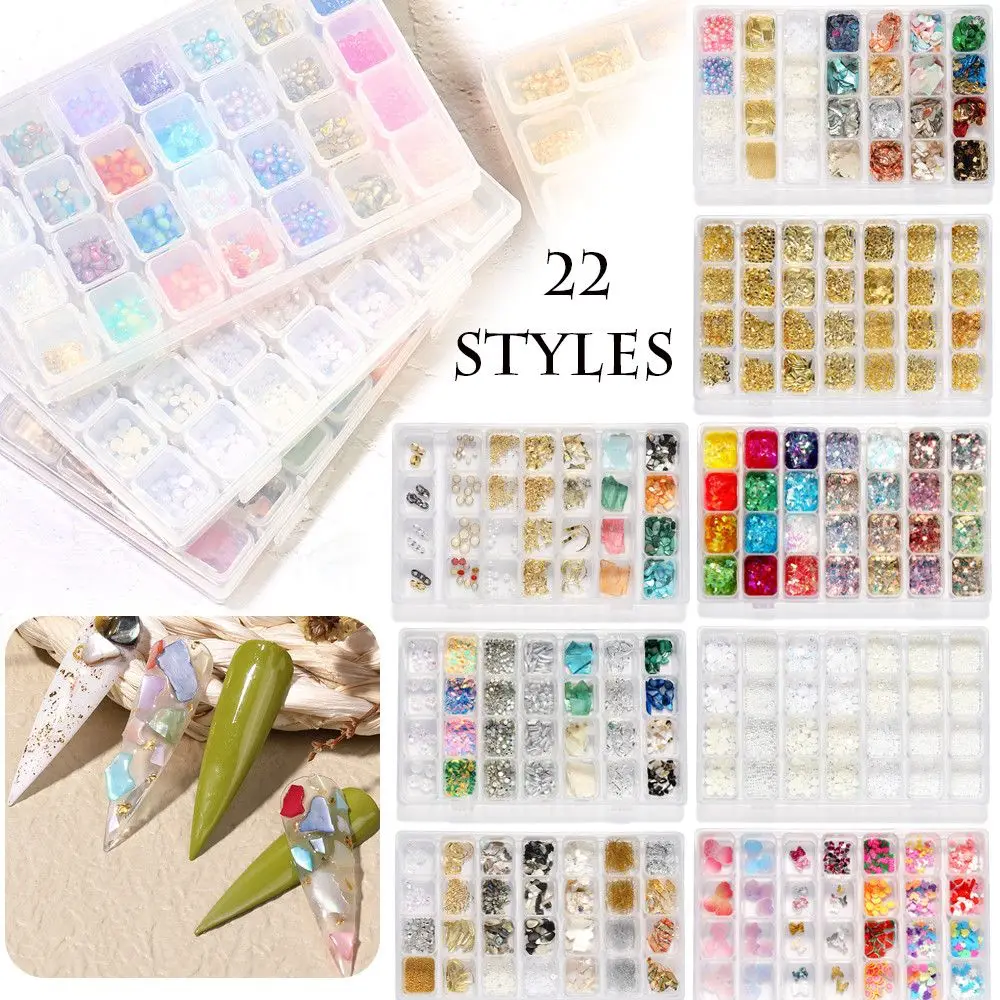 

Украшения для ногтей, 3D хлопья, ломтики, смешанные цвета, блестки для ногтей, искусственные высушенные цветы, роскошный хрустальный сплав