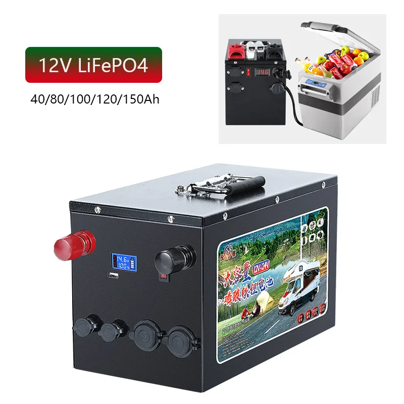Цена Портативный 12V 40Ah 80Ah 100Ah 120Ah 150Ah LiFePO4 Батарея пакет 3,2 V 4 шт. литий-железо-Phospha электрический автомобиль солнечная батарея инвертора Батарея