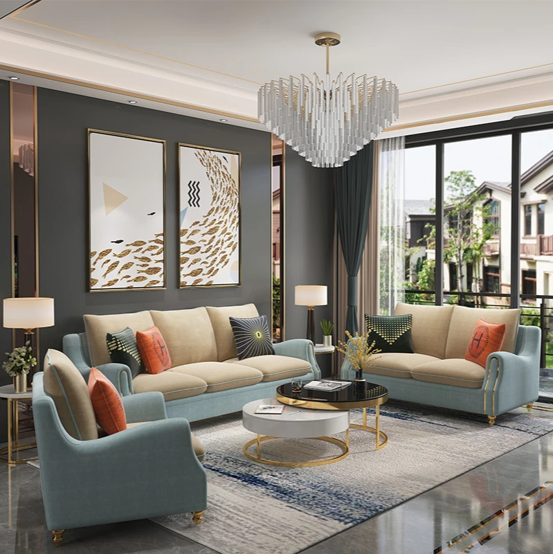 Тканевый диван для гостиной маленькой квартиры трехкомпонентный тканевый |