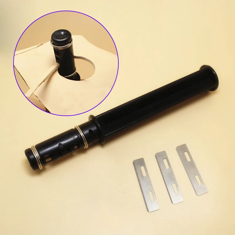 

Useful Mutifution Practical Rotary Covered Wire Cutter Homemade DIY Leather Rope Knife Craft Tools 1 Cutter+ 2 Knives