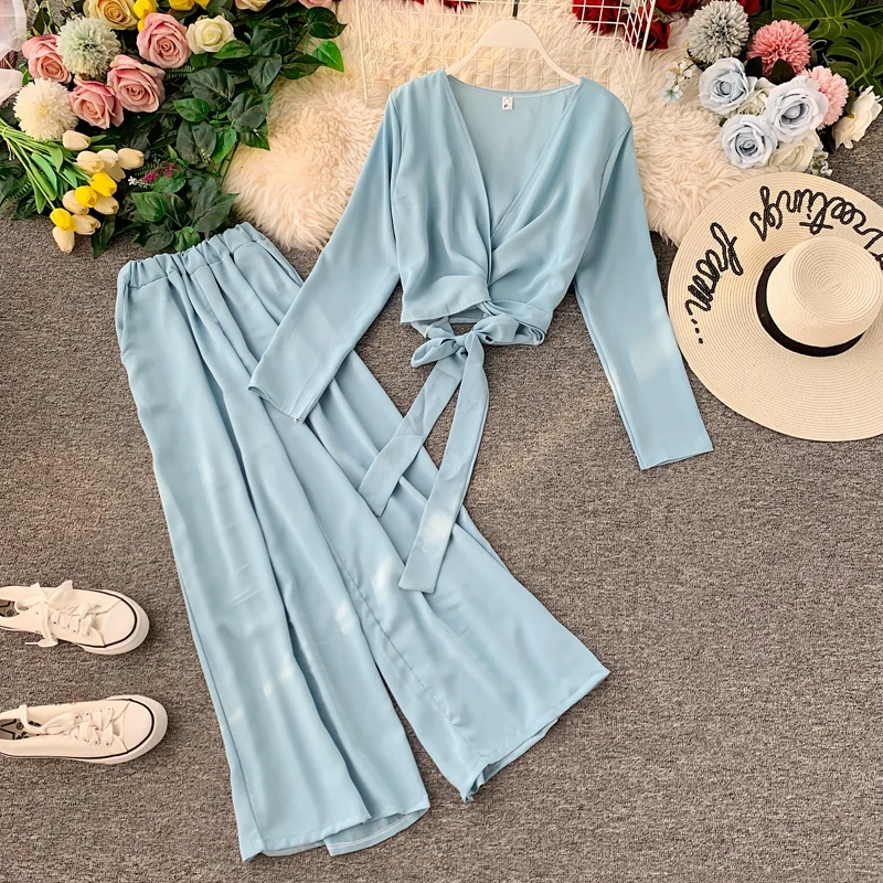 2019 Новый Демисезонный Для женщин Модный комплект из двух предметов с треугольным