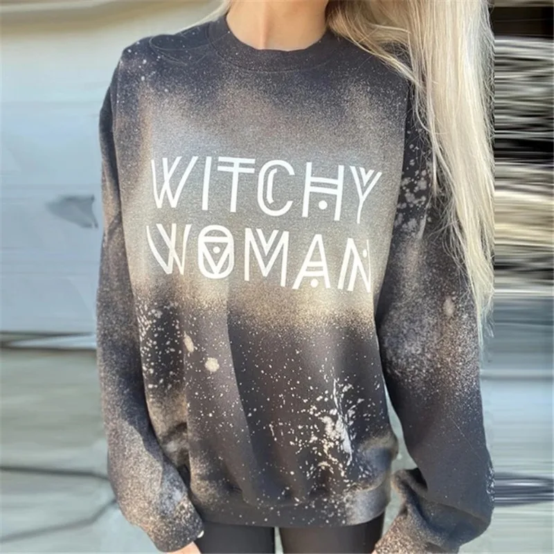 

Vintage Casual Letter Print Oversized Crewneck Sweatshirt Women Loose Pullover Streetwear 2021 Spring Fall Thin Long Sleeve Top