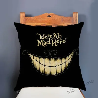 

Льняная хлопковая наволочка Алиса в Стране Чудес