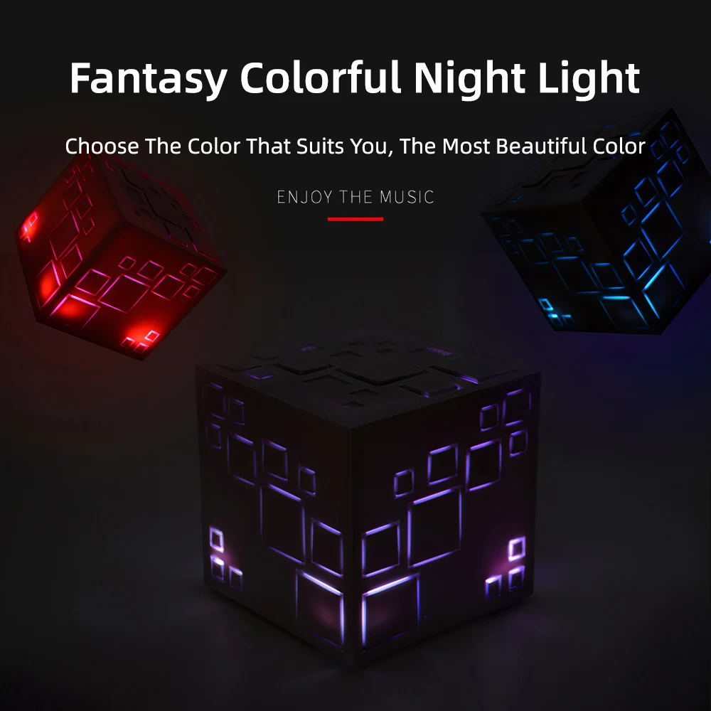Cube Bluetooth динамик светодиодный свет портативный наружный сабвуфер для Xiaomi