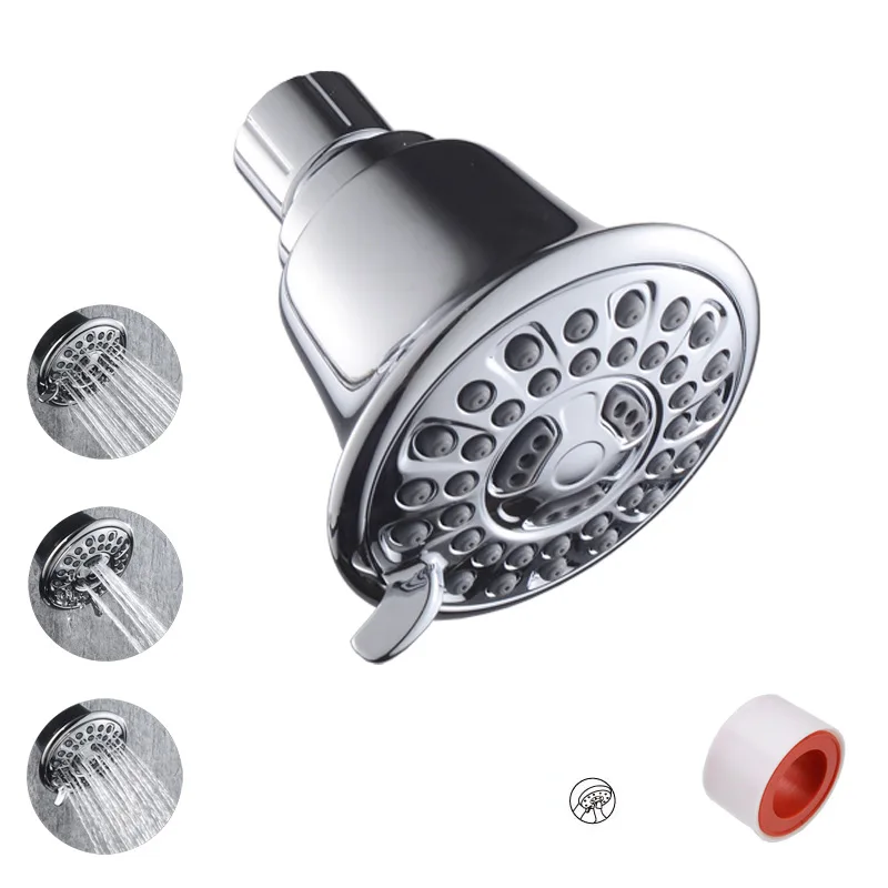 

360 degree rotatable 3 Modes shower head with Water Control Button High-pressure water-saving Rain shower watering head