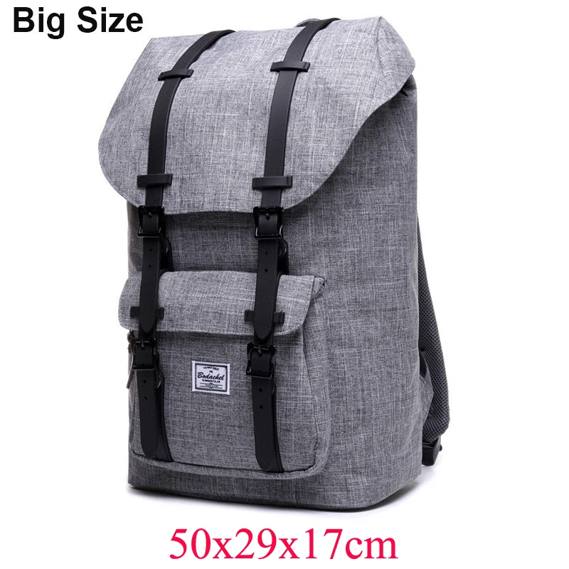 grey black inside Bodachel рюкзак маленькая Америка Мужская сумка Школьный рюкзак большой емкости рюкзак для ноутбука 24л стильный рюкзак Mochila - Цвет: grey black inside