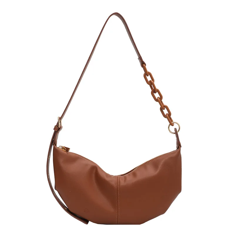 

Vintage Pleated Armpit bag 2021 Spring New High-quality PU Leather Women's Designer Handbag High capacity Shoulder Messenger Bag