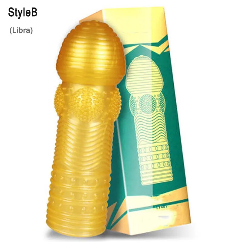 Silicone Penis Condoms Extender G Spot Massagers Delay Ejaculation Sleeve Spiral Stimulation Cock Ring Adult Toys for Men | Красота и