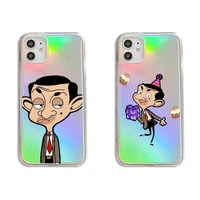 mr bean cute funny cartoon phone case transparent for iphone 7 8 11 12 se 2020 mini pro x xs xr max plus