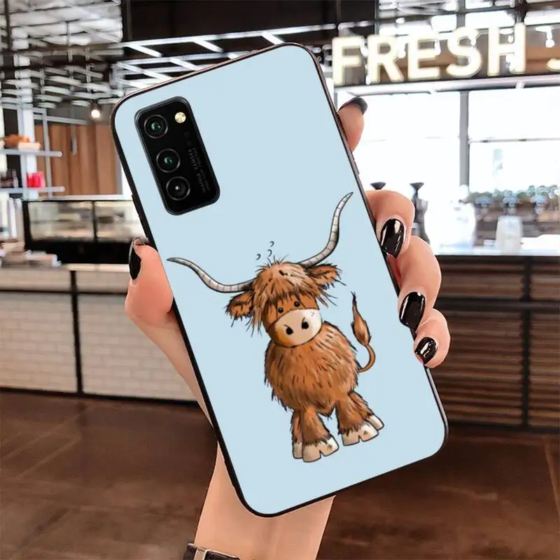 Милый Забавный чехол для телефона с изображением животного коровы Samsung S20 plus Ultra S6